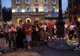 Imagen de una de las concentraciones de protesta en la plaza Mayor de Gijón.