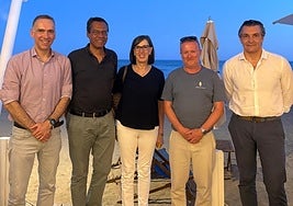 Por la izquierda, Pablo Fernández, Jean-Rémy Villageois, Nieves Roqueñí, Jean Luc Bernard y José Luis Barettino.