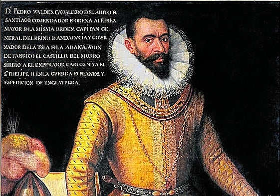 Pedro de Valdés en un óleo atribuido a Pantoja de la Cruz.
