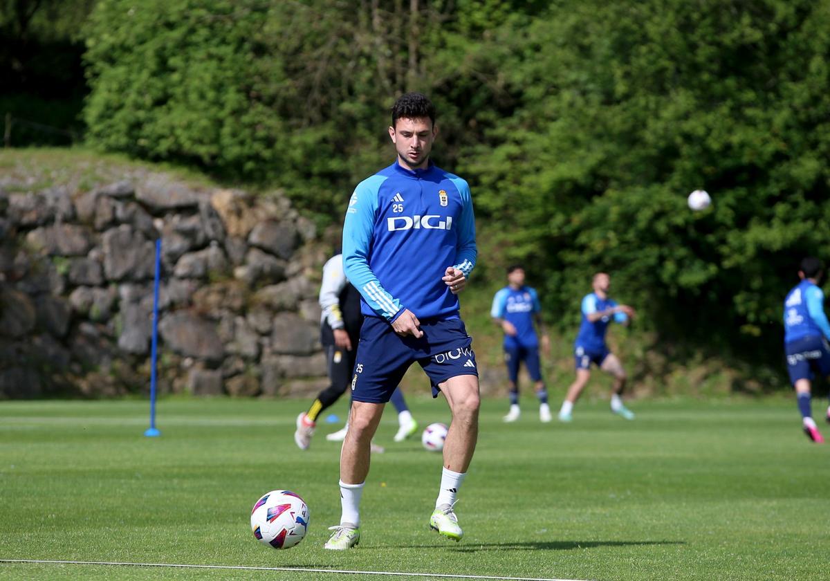 Borja Sánchez, en un entrenamiento.