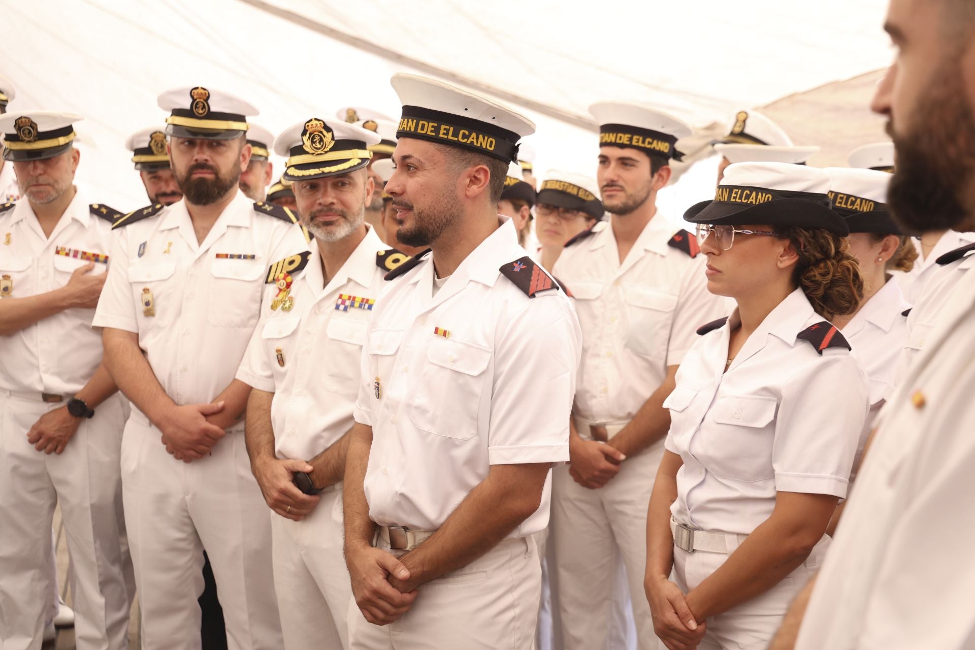 Margarita Robles, a bordo del &#039;Juan Sebastián de Elcano&#039; en Gijón
