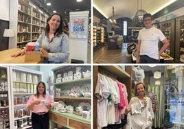 Gloria Alonso, de RE-Read; Marcos Menéndez, de Don Foodie; Silvia Rionda, de EspeciaTé; y Olga Fernández, de Clunia Boutique.