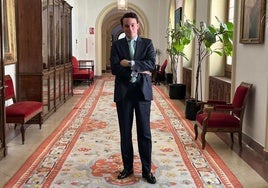 El gijonés Pablo Alvargonzález, en el Palacio de los Consejos, en Madrid.