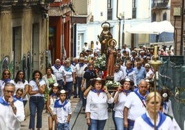 Procesión de Santiago en Grado, en una edición anterior.