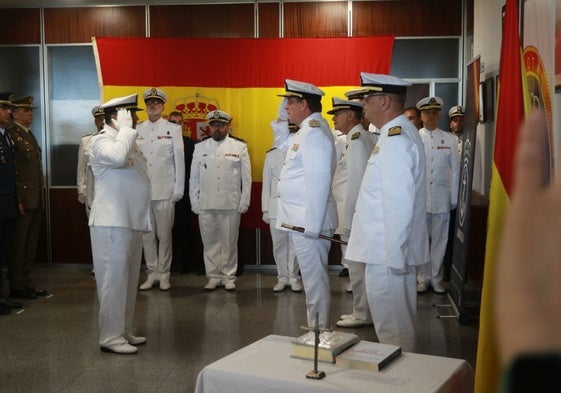 Acto de la toma de posesión del nuevo comandante de Marina de Asturias, Luis Rodríguez Garat.