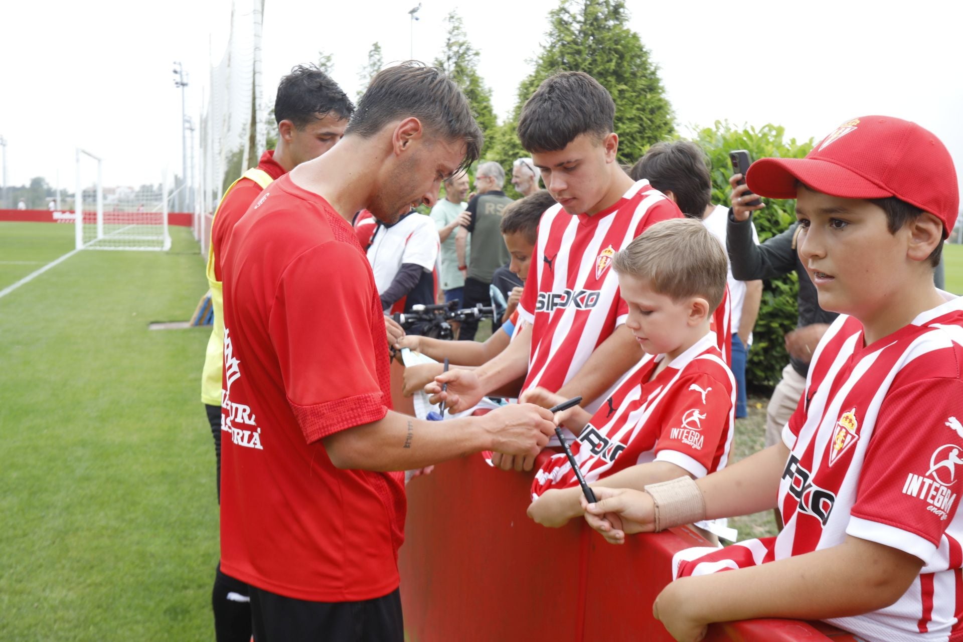 &#039;Mareona&#039; en el primer entrenamiento de la temporada del Sporting de Gijón