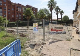 Las obras en el Jardín Terapéutico.