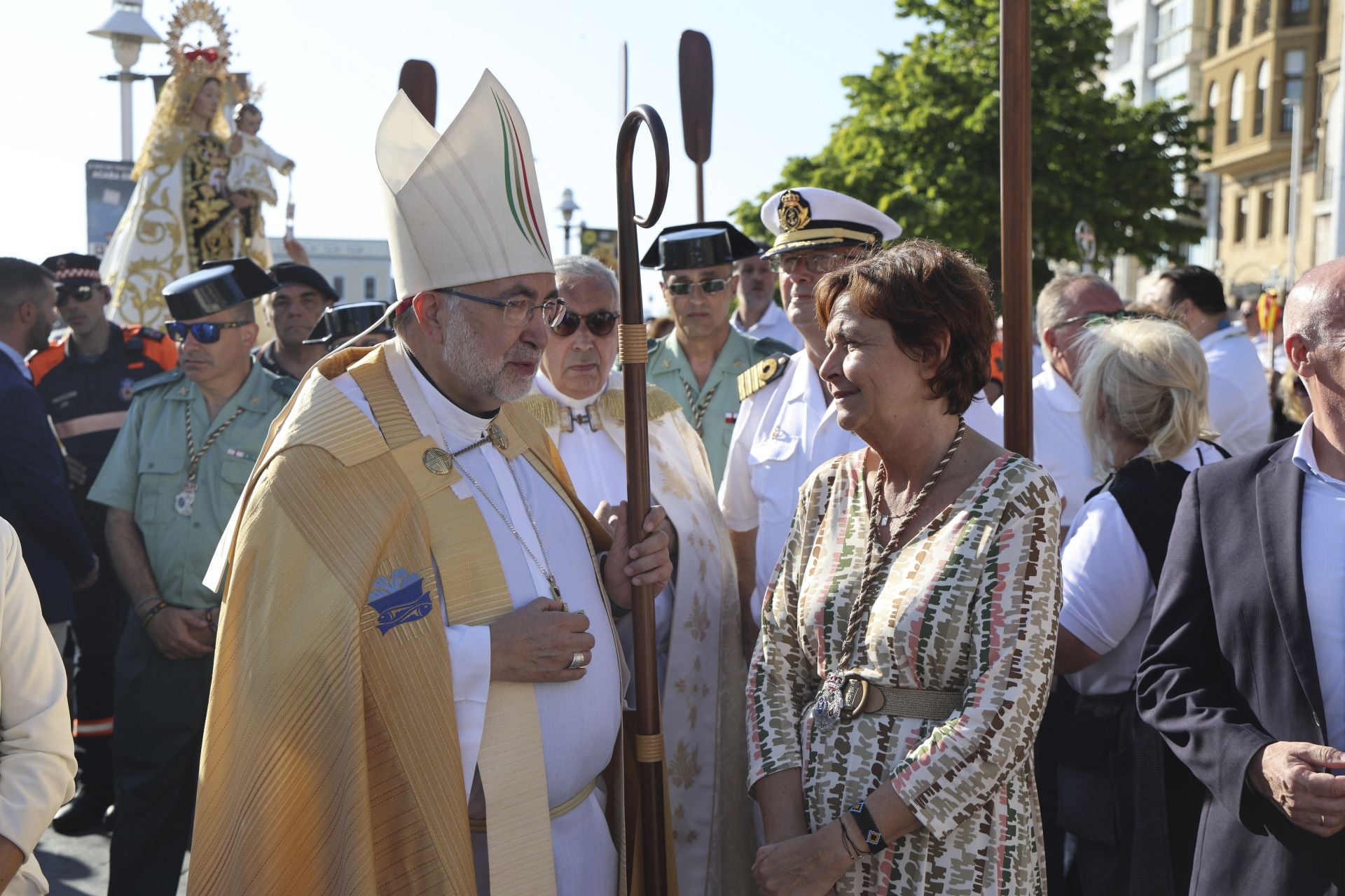 Gijón celebra la procesión marinera de la Virgen del Carmen
