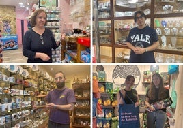 Margarita Fernández, de Tutti Fruti; Covadonga Santirso, de Santirso; Fran Álvarez, de Todo Asturias; y Carlota González y Adriana Quince, de Asturias Encantada.