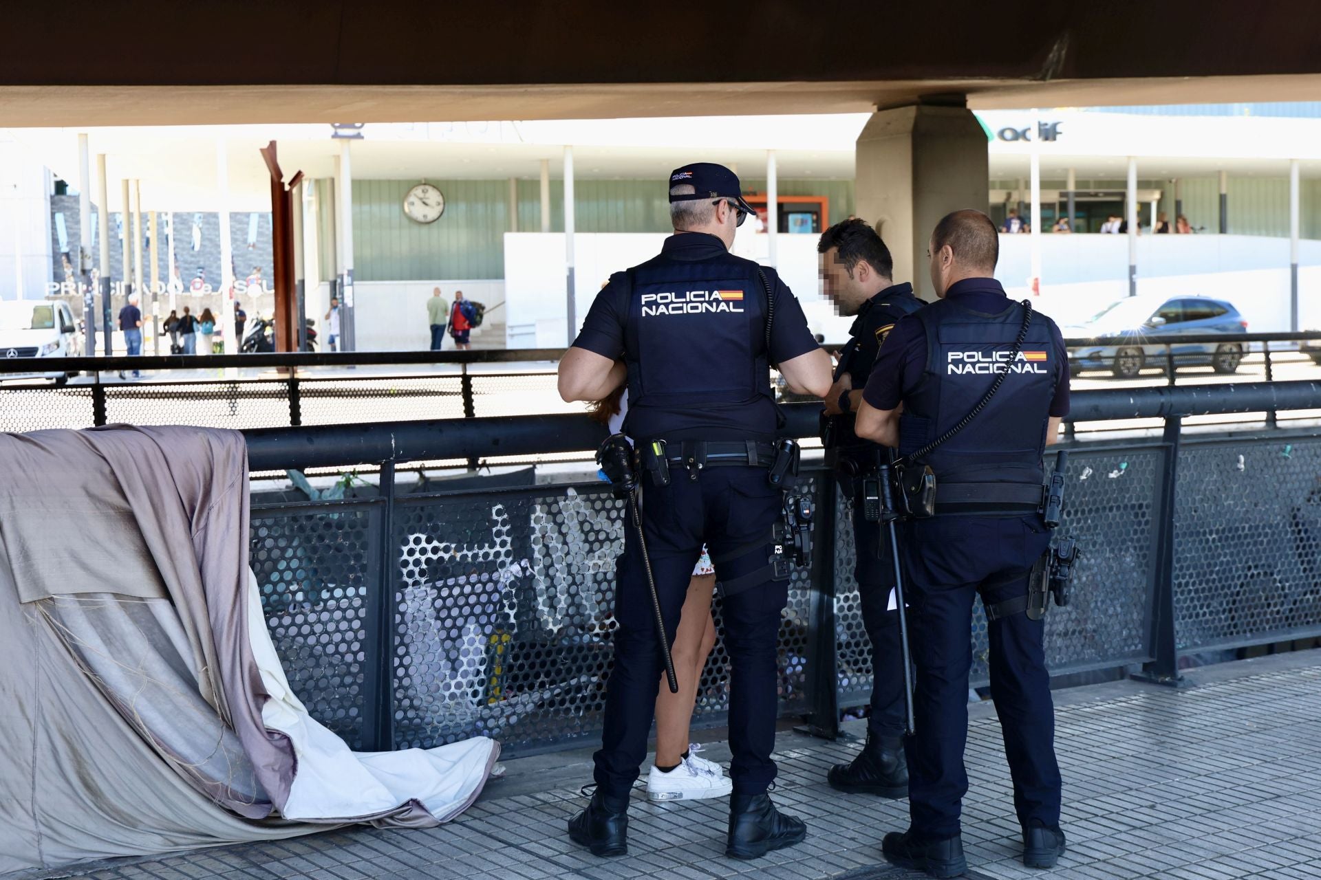 La Policía Nacional en el lugar de los hechos.