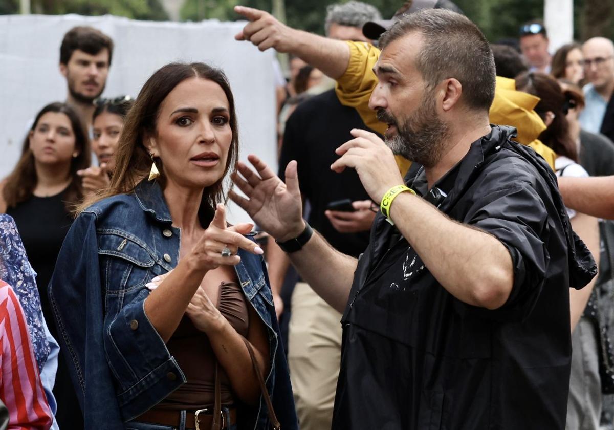 Paula Echevarría, en el acceso al concierto de Juan Luis Guerra en Gijón.