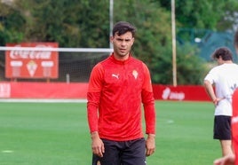 Diego Sánchez, durante el entrenamiento matinal del martes.