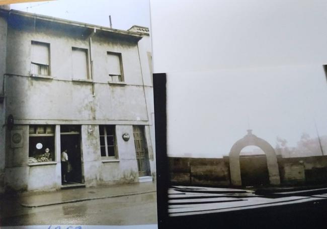 Casa Pinón y entrada al campo de fútbol Hermanos Fresno.
