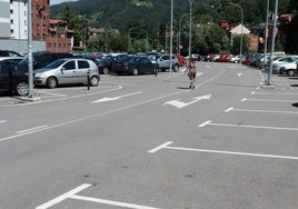 Aparcamiento de Oñón, en Mieres