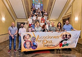 Los niños saharauis fueron recibidos por la corporación municipal.