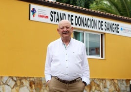 Tino Valdés, presidente de la Federación de Donantes, en la Feria.