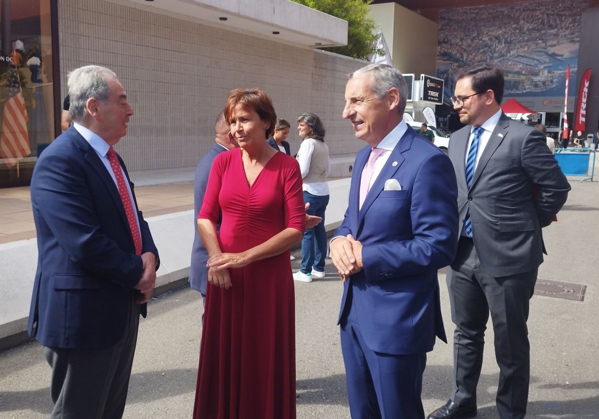La alcaldesa de Gijón, Carmen Moriyón, a su llegada al acto de inauguración de la 68 edición de la Feria de Muestras de Asturias.