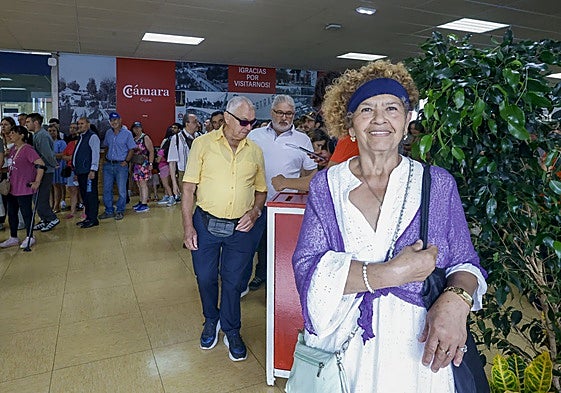 Marta Franco, a su llegada al recinto ferial.