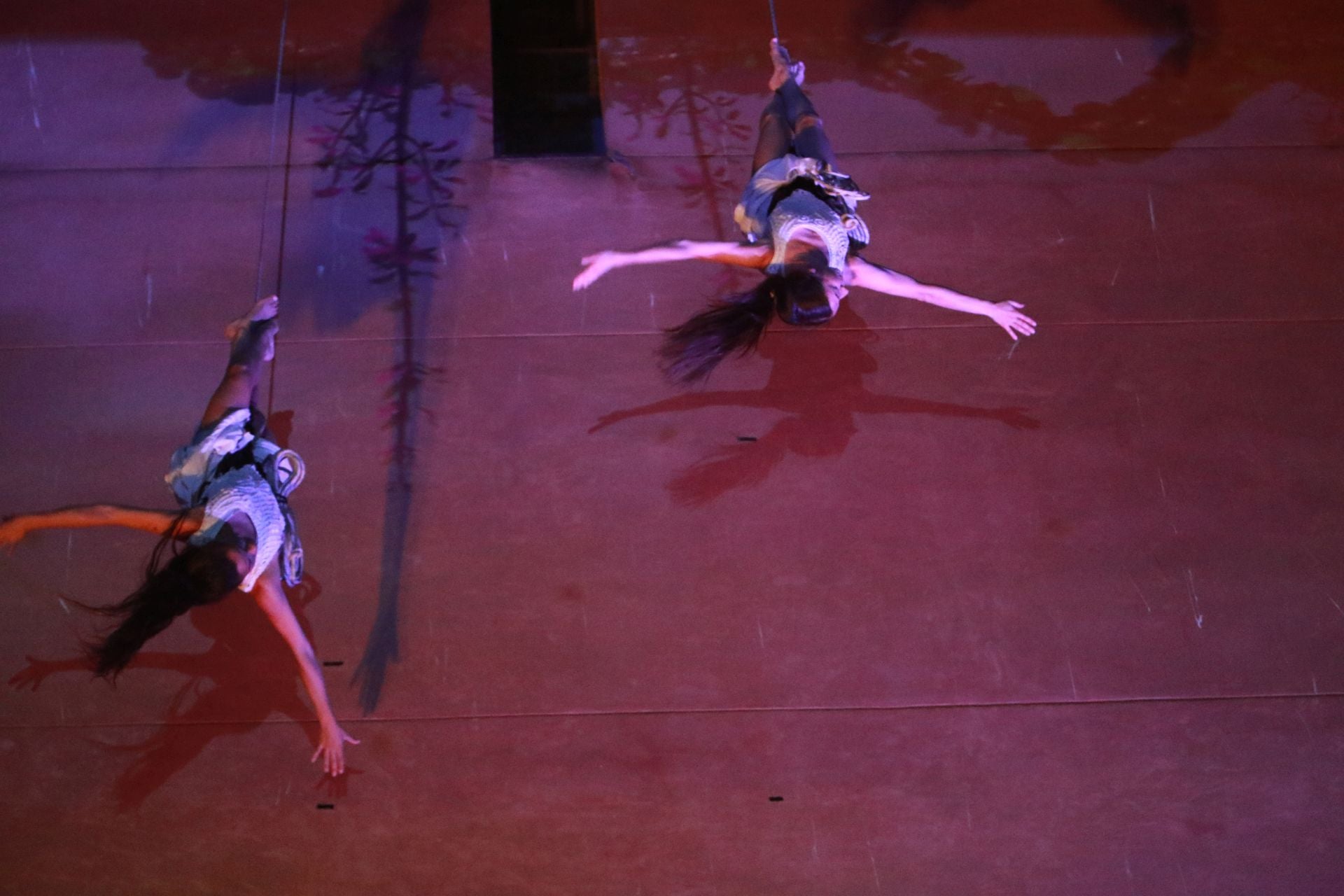 Laglo Zirkodantza se cuelga de la torre del reloj de Gijón