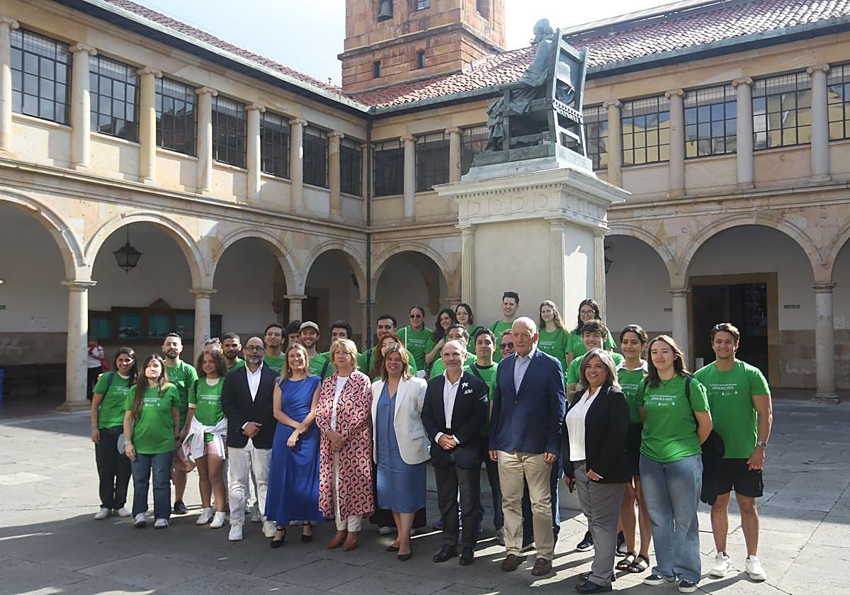Los participantes en el Campus Orígenes, en la Universidad de Oviedo.