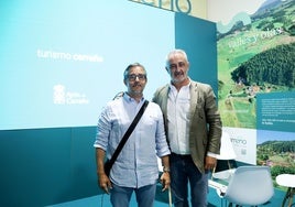 Goyo Rodríguez y Ángel García, en la presentación del logo.