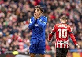 Munir, en una imagen de archivo, cuando jugaba en Getafe.