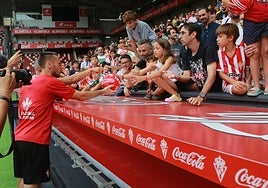Entrenamiento del Sporting de Gijón con una gran sorpresa