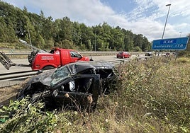 Estado en el que quedó el vehículo en el que viajaba el fallecido.