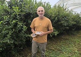 José Antonio García, con sus arándanos La Peña.