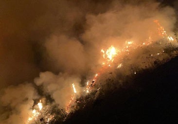 Lucha sin tregua contra el fuego en Genestoso