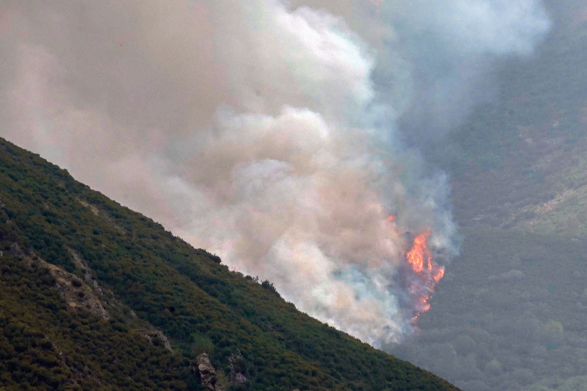 Incendio en Genestoso (Cangas del Narcea)