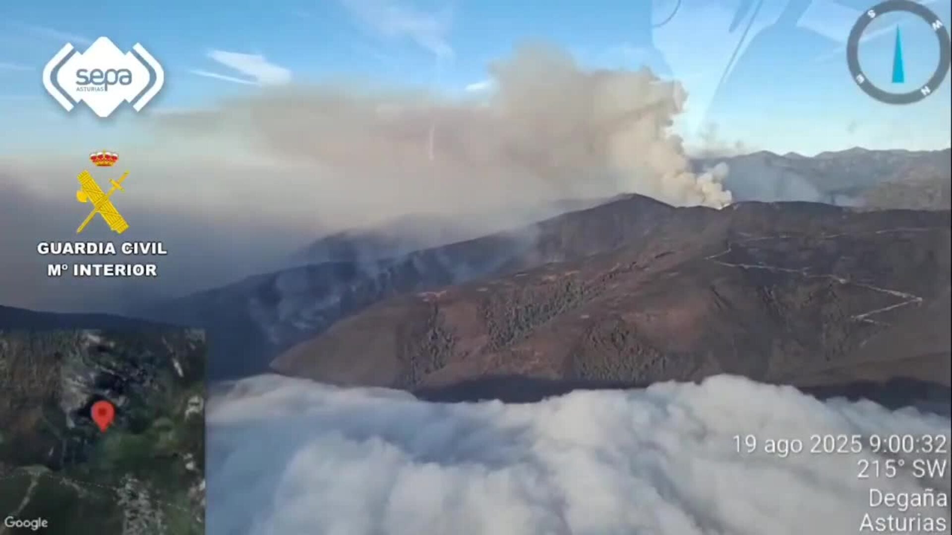 Esta es la situación del incendio en Degaña