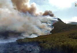 Incendio forestal de Degaña.