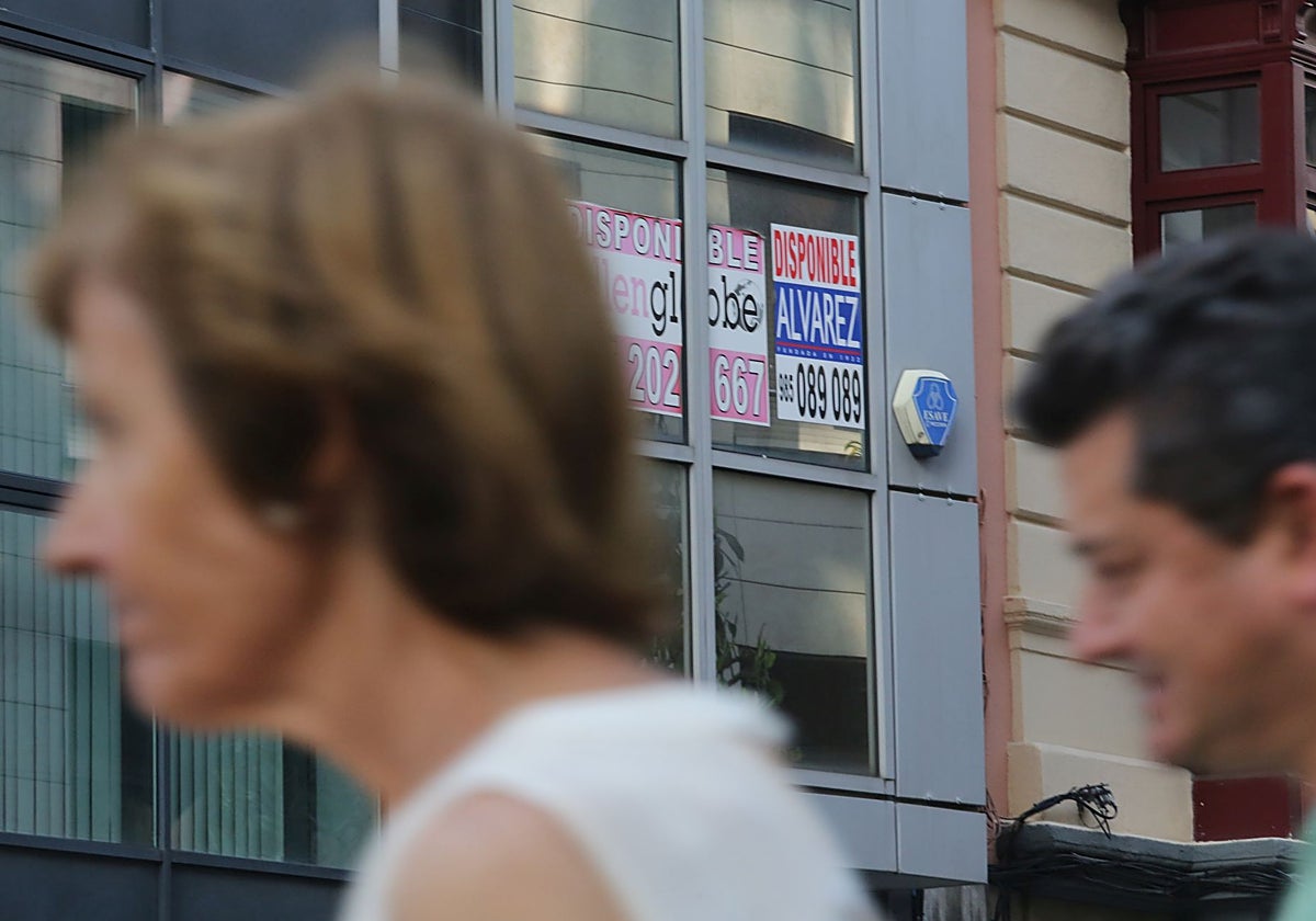 Una de las viviendas en alquiler en Oviedo, donde el precio se disparó un 12,7% en un año.