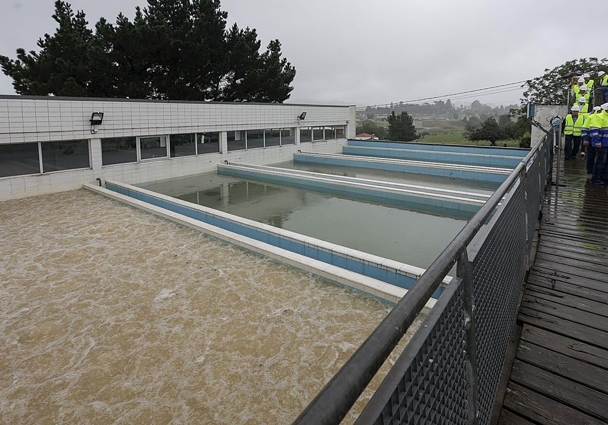 Estación de aguas que la Empresa Municipal de Aguas de Gijón tiene en La Perdiz.