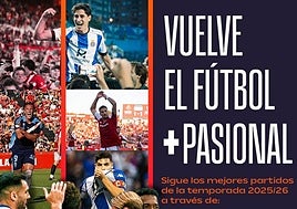 Cartel promocional de la oferta televisiva de la Primera RFEF.