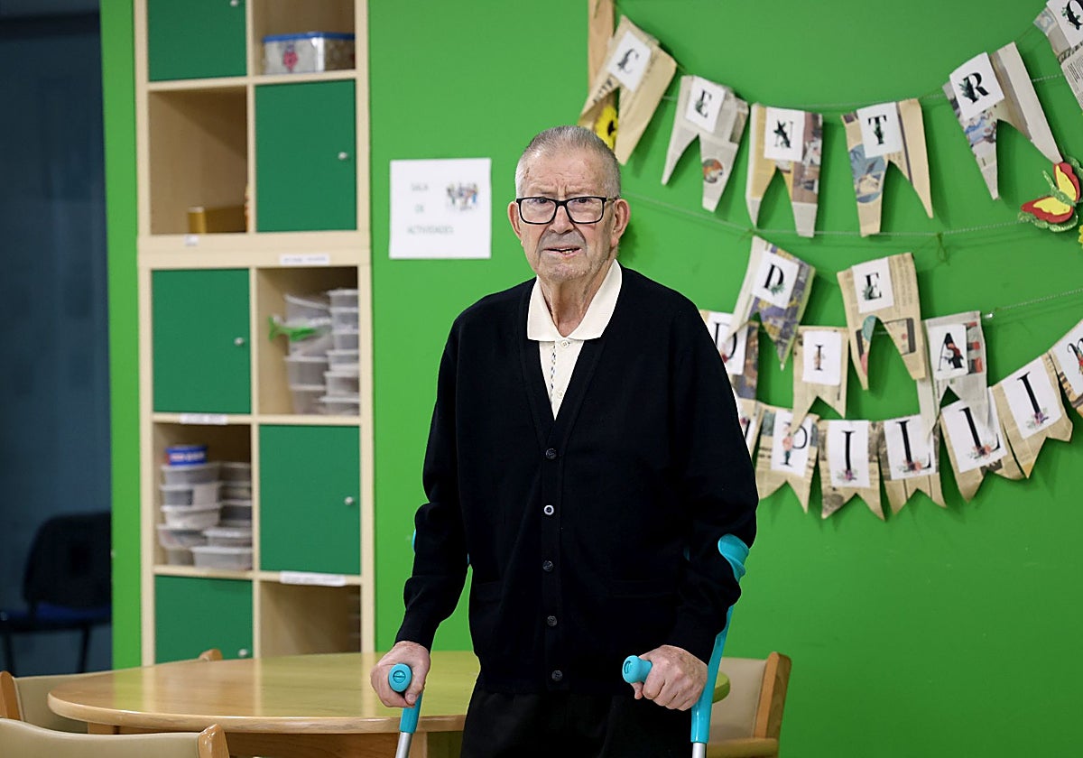 Joaquín García de Dios en el Centro de Día Campillín.