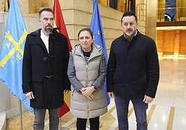 José Manuel Zapico, María Calvo y Javier Fernández Lanero.