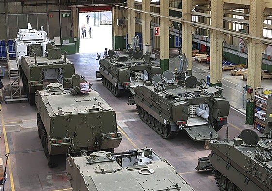 Blindados, en la fábrica de armas de Trubia.