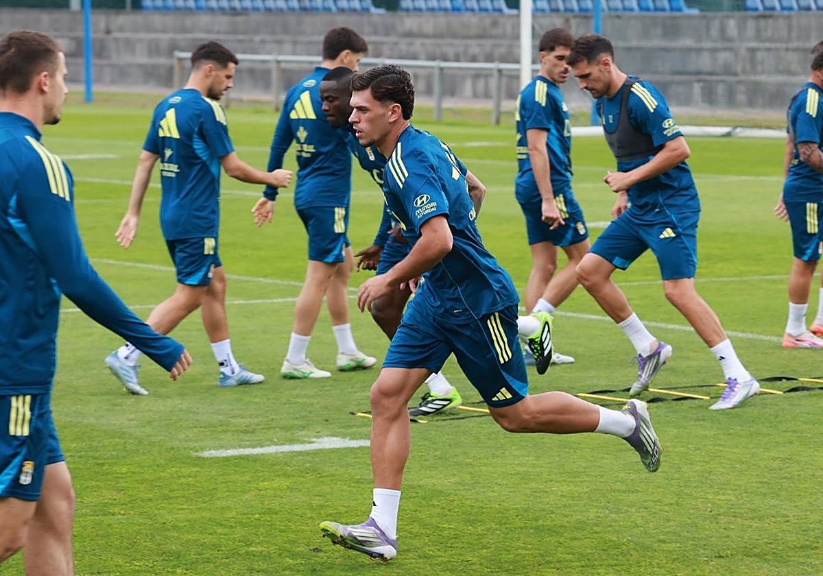 Javi López, ayer en El Requexón.