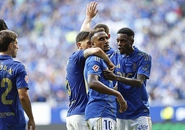 Hassan, durante la celebración del gol contra la Real Sociedad.