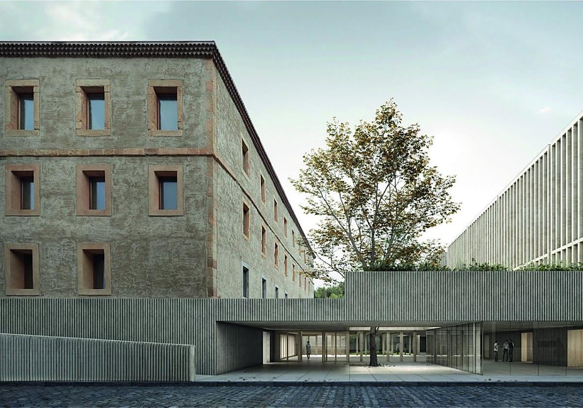 Recreación del futuro edificio de Tabacalera.