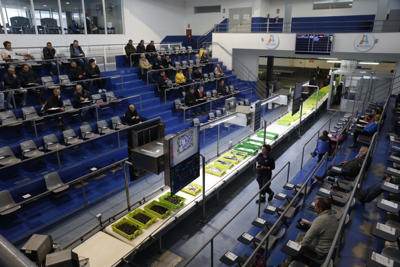 Subasta en la lonja avilesina.