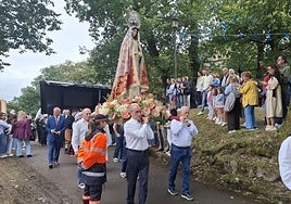 Celebración de las fiestas de la Virgen de El Carbayu, en Langreo