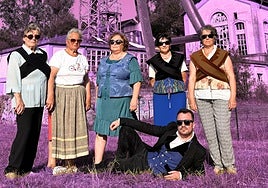 DJ Nadal con integrantes de El Corriellu La Pandorga.