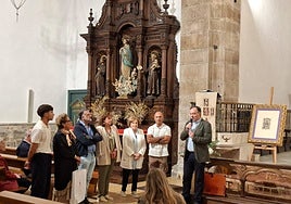 Acto celebrado en Villaviciosa para presentar el grabado,