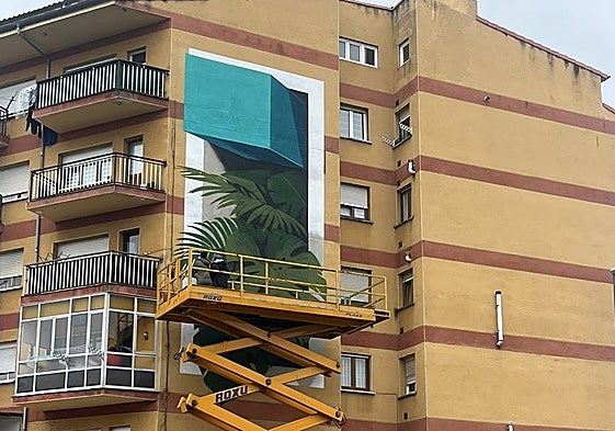 Fachada en la que se está actuando.