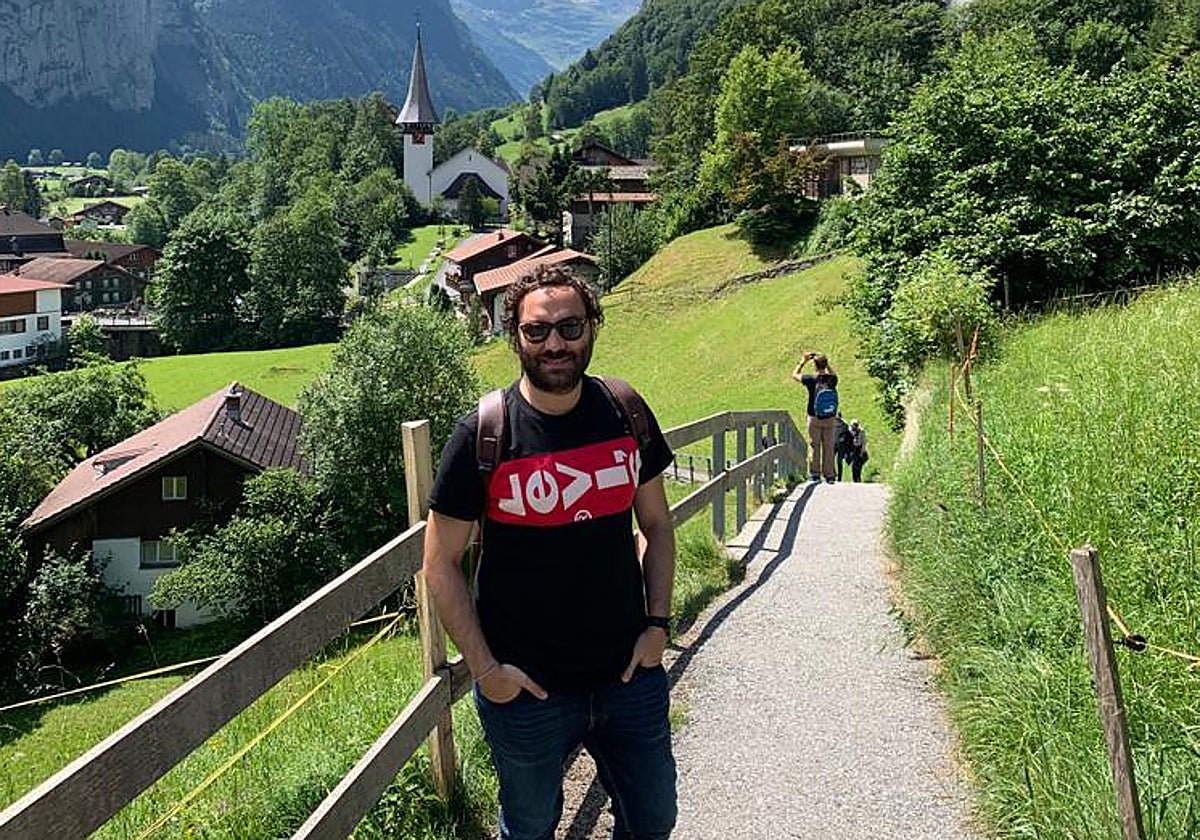 El gijonés disfruta en Suiza de un ocio muy centrado en la naturaleza.