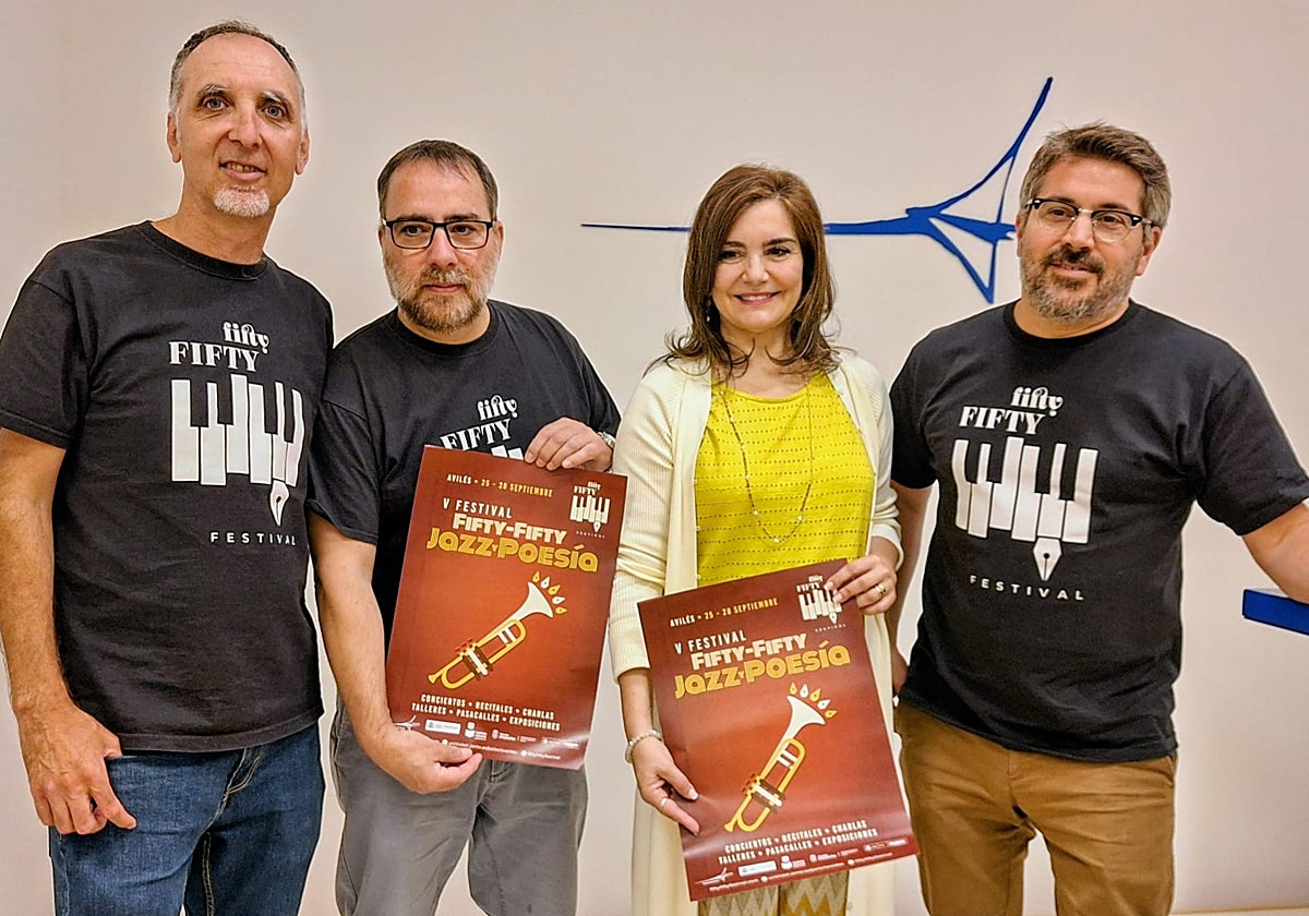 Los organizadores del Festival Fifty-Fifty presentaron junto a la concejala de Cultura el programa y el cartel de esta quinta edición.