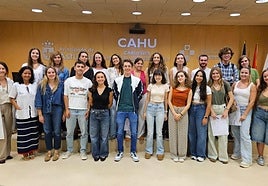Algunos de los estudiantes de grados de Ciencias de la Salud que este curso se formarán en el Área Sanitaria V.